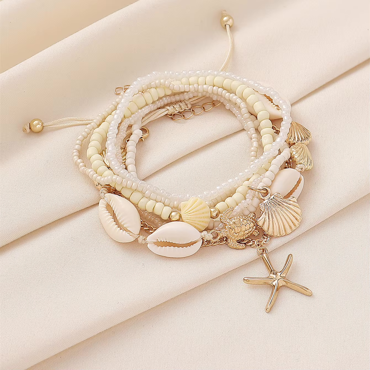 Sunshine & Seashell Charm Stack
